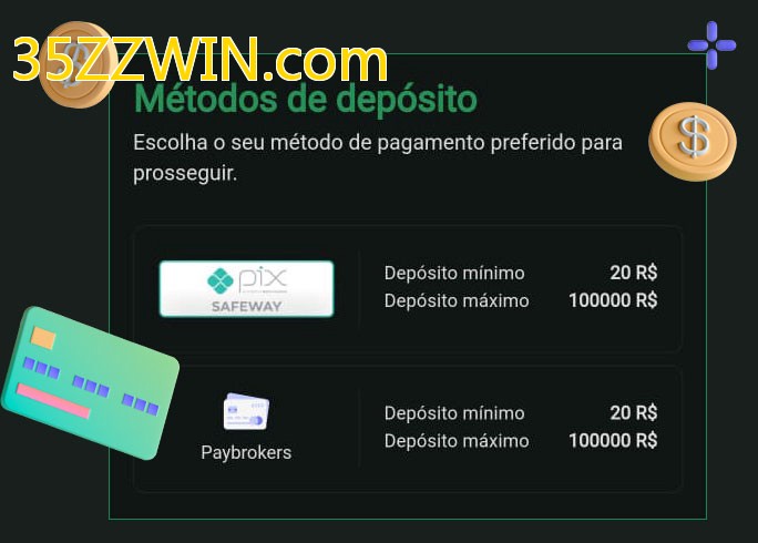 O cassino 35ZZWIN.combet oferece uma grande variedade de métodos de pagamento